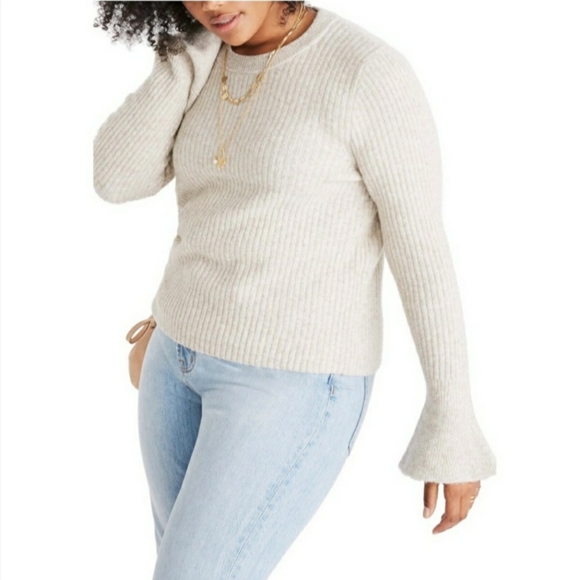 Madewell Ruffle Cuff Pullover Wool Sweater - Picture 3 of 10